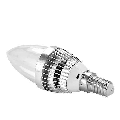 Garosa RGB-LED-Licht E14/E12, 3W RGB-LED-Kerzenlicht mit Farbwechsel, Bunte Glühbirne, Fernbedienung und E14-Transparente-Ausstattung, Bewegungsmelder von Garosa