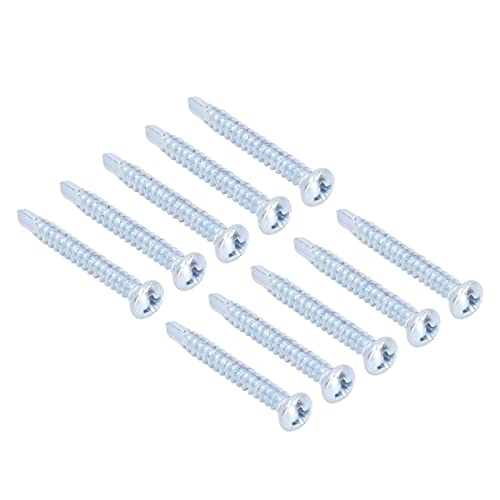 Garosa Resistent 50pcs Cross Head Verzinkte Kohlenstoffstahl -Selbstbohrschrauben 4,2 X 32 Mm für die Industrielle Befestigung (runder Kopf) von Garosa