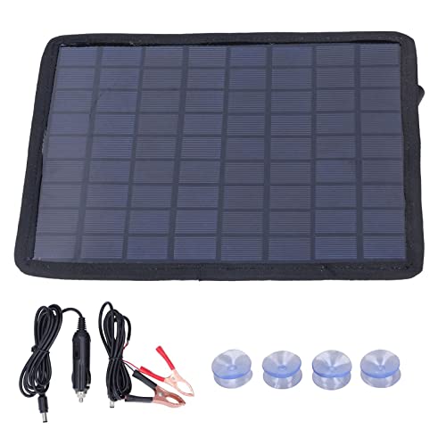 Garosa Solarbatterieladegerät, 6W 18V Solarpanel Ladegerät Auto 12V Batterieladegerät Ladepanel Batterie Core Board für Outdoor Camping, Solarladegeräte von Garosa