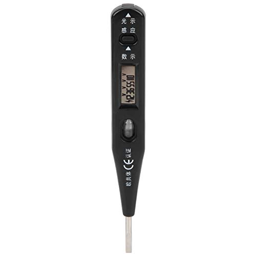 Garosa Spannungstest Stift Elektrischer Tester Stift Nichtkontaktspannungsdetektor mit Digitalem LCD-Display für AC 12-250V DC 6-36V Taschenclip-Design von Garosa