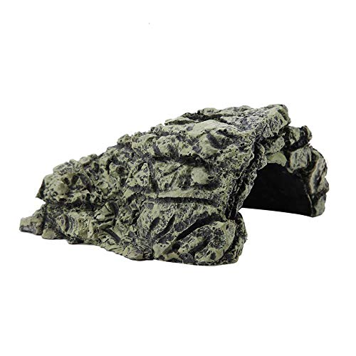 Garosa Steinhöhle Shelter versteckt Schildkröte Haus für Reptil Schildkröte Frosch Zoo Aquarium Dekoration Ornament(Medium) von Garosa