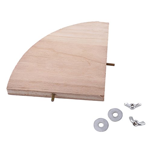 Vogel Plattform Holz Fan Form Sitzstange Stand Käfig Vogel Stehen Spielplatz Zubehör für Kleine Tiere Papageien Sittich Papagei Hamster Kleintiere Übung Spielzeug (5.1X5.1 Zoll) von Garosa