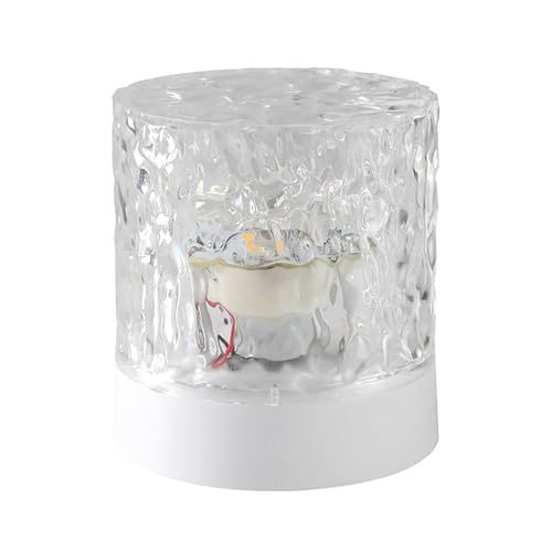Garosa Wasserwellen-Lampenprojektor, Dynamisch Rotierender Wasserwellen-Kristall, Nachtlicht, Wohnzimmer-Wanddekoration für Wohnzimmer, Arbeitszimmer, (Dreifarbiger Plug in rotierender von Garosa