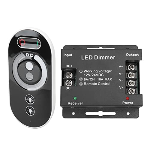 Garosa Wireless LED Dimmer Touch Monochrom Controller RF Touch LED Light Controller Remote Dimming Controller DC 12V 24V Aluminiumlegierung für LED-Streifenlicht Garosa Wireless LED Dimmer Touch Monochrom Controller RF Touch LED Light Controller Remote Dimming Controller DC 12V 24V Aluminiumlegierung für LED-Streifenlicht von Garosa