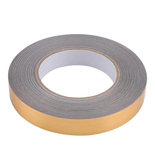 Gold Selbst Klebende Aufkleber Wasserdicht Fliesen Wand PVC Folie Boden Fuge Dekoration Wasserdicht Aufkleber Selbstklebende für Schlafzimmer Wohnzimmer Zubehör(Golden 2cm) von Garosa