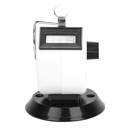 Handzähler 4-stelliger Zähler Handzähler ABS-Kunststoffschale Mechanischer Zurücksetzen Handzähler mit Haken Sport(Weiß),Schalter von Garosa