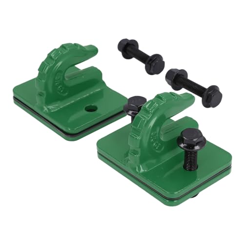 Hochleistungs -Traktor -Bucket Haken Set Einfache Installation, Vielseitige Funktionsmaterial aus Funktion Legierung, Grad 10.9 Screw/Fastener mit Rückplatte, 2 Set Tractor Bucket Grab Hook 70 (GREEN) von Garosa