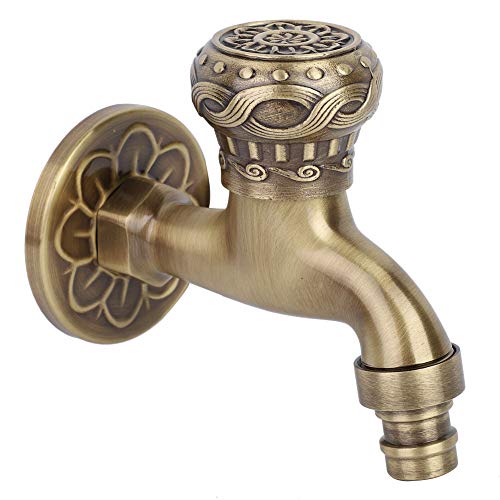 Hochwertiger Messing Wasserhahn Antike Wasserfeste Küchenspüle Badewanne Wasserhahn Bronze Wasserhahn Metallgriff G1 / 2 Anschluss von Garosa