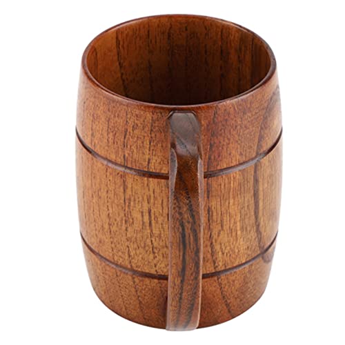 Holz Bier Tasse Fass Geformt Retro Große Kapazität Tee Kaffee Klassische Trinkbecher mit Griff von Garosa