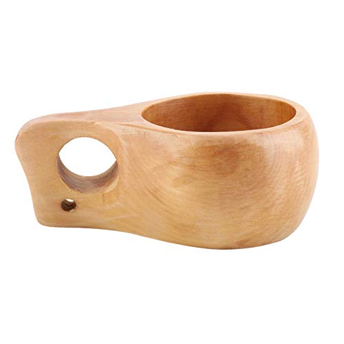 Holztee Kaffeetasse Holz Camping Trinkbecher Naturholz Getränkebecher Tasse für Kaffee, Tee und Milch(#2) von Garosa