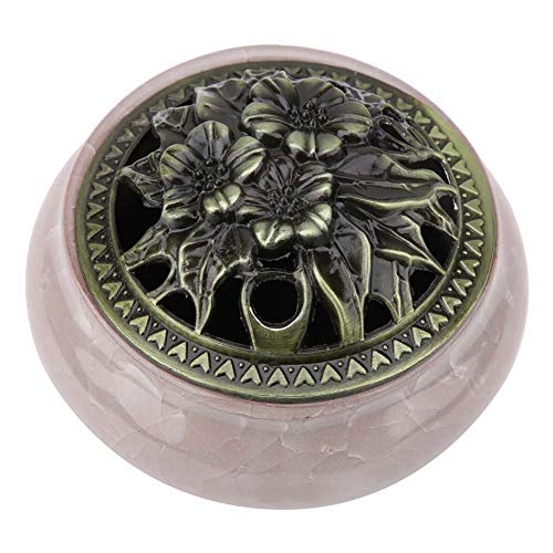 Keramik-Räuchergefäß Rauch Porzellan Räucherstäbchenhalter Geruch Entfernen Aroma Ofen für Wohnzimmer Dekorationen, Aromatherapie Diffusoren Ornament, Home Temple Decor(Diamond Gray) von Garosa