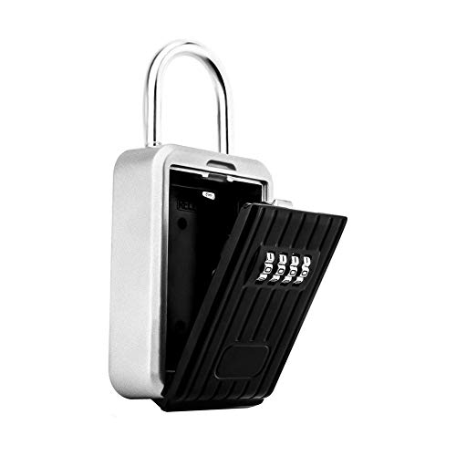 Garosa Key Box Storage 4 Stellig Metall Passwort Vorhängeschloss Halter Diebstahlschutz Tür Hängend Zahlenschloss Organizer für Innen Freien Sicherheit von Garosa