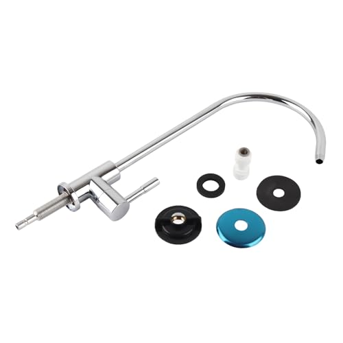 Küchenarmatur Schwanenhalsarmatur 1/4 '' Zinklegierung Küchenarmatur Wasserhahn Chrom Umkehrosmose RO Trinkwasserfilter Hochbogen Einhand Spülbecken Wasserhahn für Home von Garosa