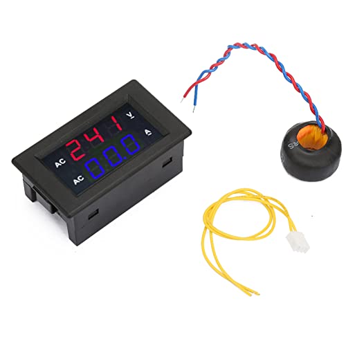 LED Digital Voltmeter Amperemeter DC 100~300V 0-50A Ampere Spannung Strommesser Tester (rot blau) von Garosa