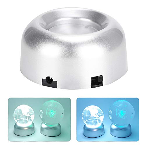 LED Lichtstativsockel, 7 Farben LED Display Base Lampenleuchtenhalter Kristallkugel Anzeigeständer, USB oder Batteriebetrieben von Garosa