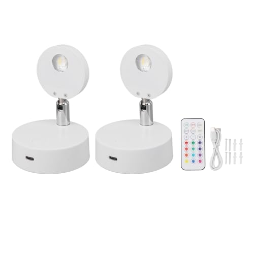 LED-Strahler, Akzentlichter, RGB-Innenschrank-Bilderleuchten, 13-farbige Mini-Vitrinenleuchte, Dimmbare RGB-drehbare Wandleuchte mit Fernbedienung, Timer für Malerei, Kunstgeschäft von Garosa