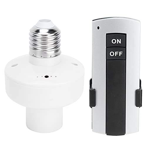 Lampenfassung Glühlampenfußhalterung mit Fernbedienung E27 Schraube Drahtloser Halter Zubehör Lampendeckel KorrosionResistenter Smart Switch 50M Fernsteuerung für das Schlafzimmer zu Hause 220V Lampenfassung Glühlampenfußhalterung mit Fernbedienung E27 Schraube Drahtloser Halter Zubehör Lampendeckel KorrosionResistenter Smart Switch 50M Fernsteuerung für das Schlafzimmer zu Hause 220V von Garosa