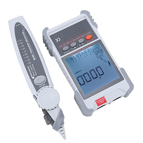 Leitungssucher, ABS-Gehäuse, Leitungssucher, LCD-Netzwerktester, Multifunktionales Multimeter-Set, 400 M Längenmessung, Thermometer von Garosa