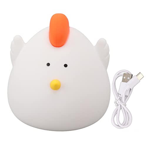 Nachttischlampe 3 Gang Cartoon Huhn Form Silikon ABS USB Lade LED Nachtlampe 1200mAh Reative Schlafzimmer Schlafen Baby Fütterung Licht Geburtstagsgeschenk von Garosa
