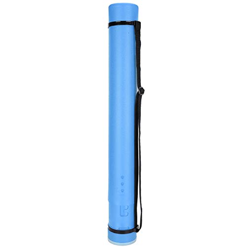 Plakatröhre, erweiterbares Dokument, Kunstspeicher Hartplastikröhre mit Schultergurt Posterdokumente Speicherröhre ausziehbar für Kunstwerke(Blau) von Garosa