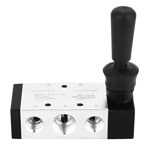 Pneumatisches 5-Wege-Druckluft-Handhebelventil, 2-Positionen PT 3/8", Push-Pull-Design, hochwertiger Ventilator für industrielle Anwendungen, 4H310-10 von Garosa