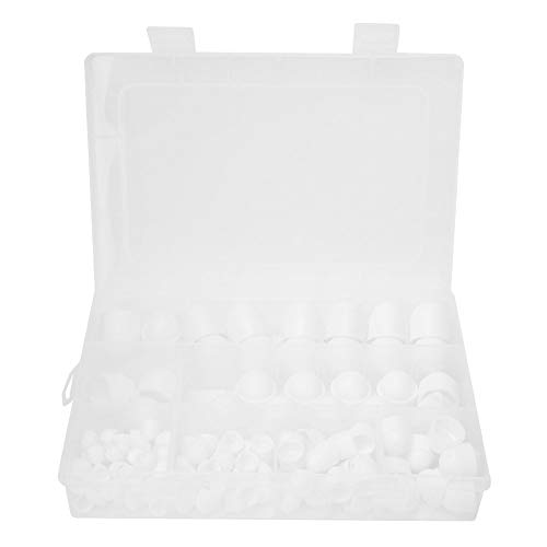 Schraubenabdeckungen Schraubkappen, M4 M5 M6 M8 M10 M12 Sechskantmutter Befestigungselemente Gummi-Hutmutter-Kit, 145-tlg., Mit Aufbewahrungsbox(Weiß) von Garosa