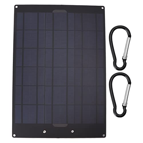 Solarpanel 50W Tragbares Solarzellenpanel Hohe Umwandlungseffizienz Monokristallines Silizium-Solarpanel-Ladegerät für Campingreisen Im Freien mit Schiene von Garosa