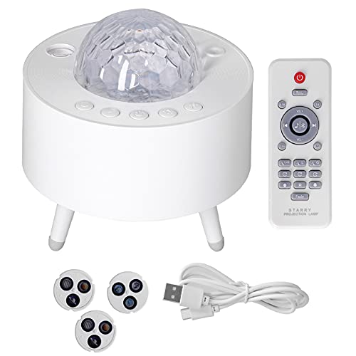 Star Projektorlampe Decke LED Stativ Projektorlampe Star Sky Bluetooth Musik USB-betriebenes Projektorlicht für Zuhause Schlafzimmer 14 Beleuchtungseffektmodi Nachtprojektor Nebel Raumdekor,Nachtlicht von Garosa