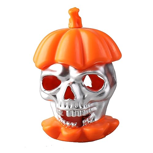 Totenkopf-Lampe, Gruseliger Skelett-Modus, Totenkopf-Licht, Batteriebetriebene LED-Leuchten, Gotische Lampen, Flammenlos, für Gruselige Halloween-Tür, Hof, Party, Dekoration von Garosa