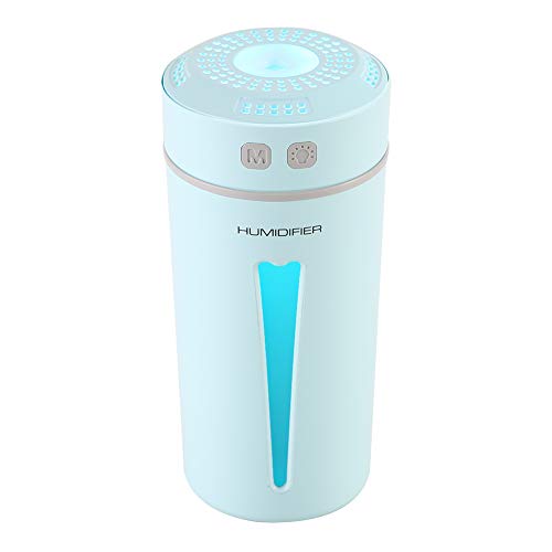 Tragbare USB Mini Luftbefeuchter Kühle Nebel Ultraschall Diffusor für Auto Reisebüro Desktop Schlafzimmer Yoga(Blau) von Garosa