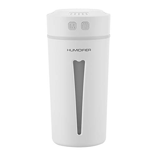 Tragbare USB Mini Luftbefeuchter Kühle Nebel Ultraschall Diffusor für Auto Reisebüro Desktop Schlafzimmer Yoga(Weiß) von Garosa