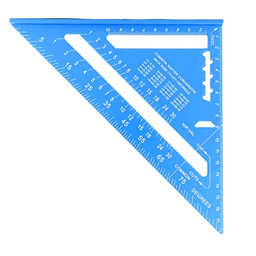 Triangle Carpenter Square, Triangle Carpenter Square Druckguss-Aluminiumlegierung für Mess- und Markierungswerkzeuge, Zimmermannswinkel (Blau) von Garosa