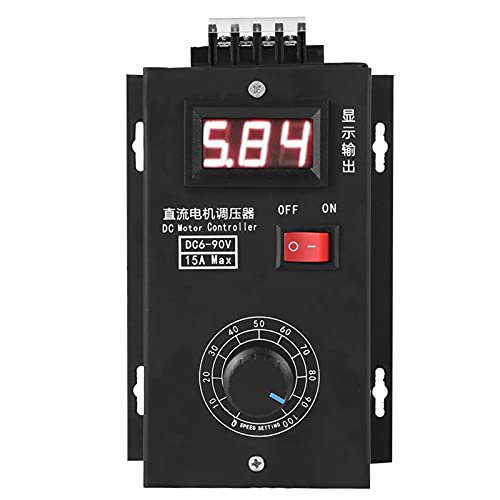 Universelle PWM-Gleichstrommotor-Geschwindigkeitsregelung, 6–90 V, 15 A Regler mit Volt-Anzeige von Garosa