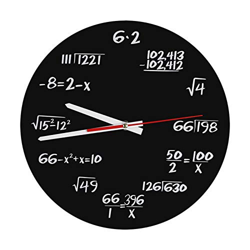 Wanduhr, mathematisches modernes Design Home Office Dekoration Acryl Wanduhr durch eine einfache mathematische Gleichung von Garosa