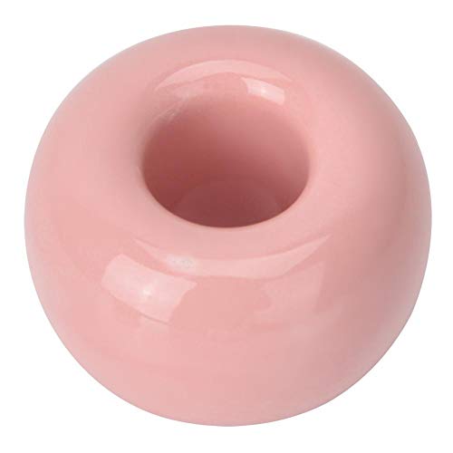 Zahnbürstenhalter Mini Nette Keramik Paar Zahnbürstenhalter Donut Form Candy Farbe Stehen Badezimmer Zahnbürste Basis (Rosa) von Garosa