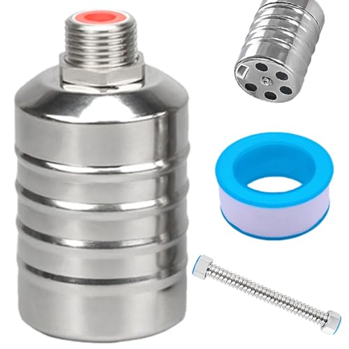 Schwimmerventil 1/2 Zoll mit 30cm Wellrohr und Wasserhahn-Dichtungsband, Automatisches Wasserstandskontrollventil 304 Edelstahl Schwimmerventil für Wassertank Pool Tränke Weidentränke Viehtränke Schwimmerventil 1/2 Zoll mit 30cm Wellrohr und Wasserhahn-Dichtungsband, Automatisches Wasserstandskontrollventil 304 Edelstahl Schwimmerventil für Wassertank Pool Tränke Weidentränke Viehtränke von Garqitwan