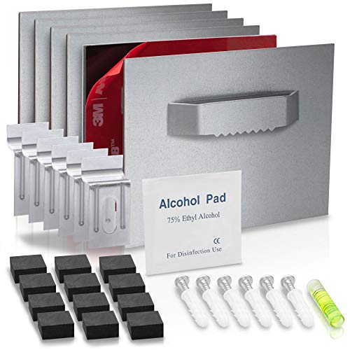 Garrandt Alu Dibond Aufhängung - Haftbleche selbstklebend - Bild Aufhänger mit extra starkem 3M Kleber - Bildaufhänger selbstklebend - Alu Dibond Befestigungsset - Alu Dibond bis zu 18kg von Garrandt