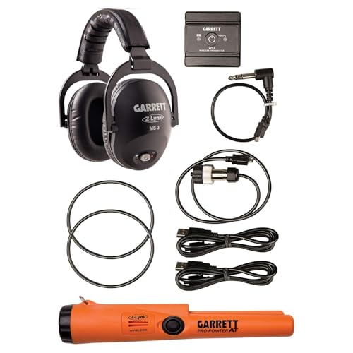 Garette Headphone Kit Garrett Z-Lynk MS-3 Wireless Headphone Kit with Z-Lynk Pro-Pointer at, orange, OS FA, 1142210 von Garette