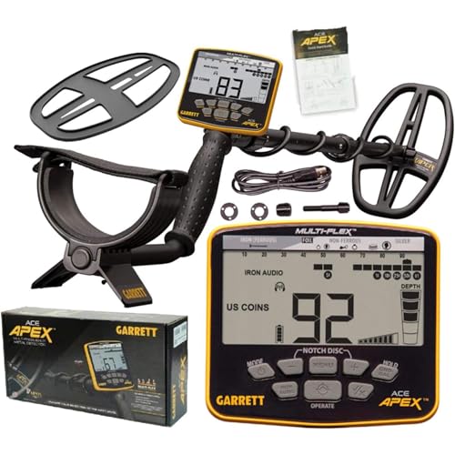 Garrett ACE APEX 6 x 11 Multi-Freq Basic Metalldetektor Ultraleichtdetektor Multi-Frequency-Technologie Wasserdichte 6 × 11 "Viper-Spule von Garrett Metal Detectors
