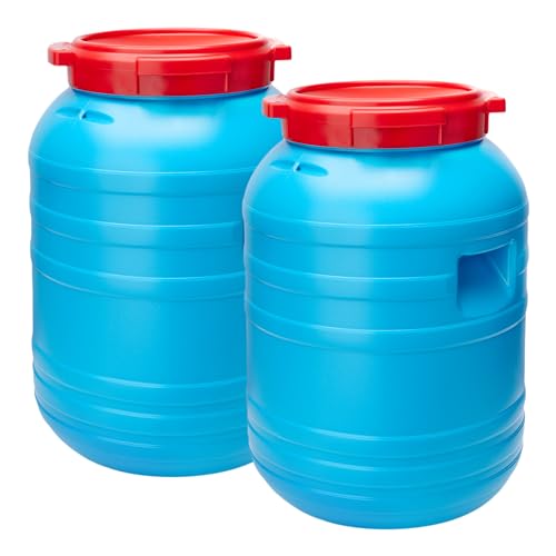 Garronda 30L 2-er Pack Plastikfass Lebensmittelfass aus HDPE-Kunststoff Regentonne Kunststofffass Universalfass Deckelfass Lebensmittelecht Wasserfass Regentonne Lagerfass Stabile Griffmulden GD-0055 Garronda 30L 2-er Pack Plastikfass Lebensmittelfass aus HDPE-Kunststoff Regentonne Kunststofffass Universalfass Deckelfass Lebensmittelecht Wasserfass Regentonne Lagerfass Stabile Griffmulden GD-0055 von Garronda