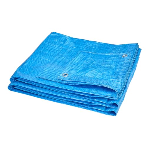 Garronda Abdeckplane wasserdicht mit Ösen 6x10 m 60 g/m² leichte Gewebeplane flexibel abwaschbar PP Tarpaulin für Garten & Staubschutz GD-0162 Blau Garronda Abdeckplane wasserdicht mit Ösen 6x10 m 60 g/m² leichte Gewebeplane flexibel abwaschbar PP Tarpaulin für Garten & Staubschutz GD-0162 Blau von Garronda