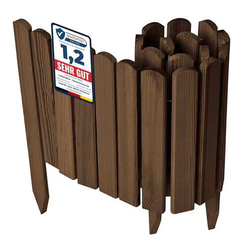 Garronda Beeteinfassung Holz Rollzaun Holzzaun 30 cm x 100 cm imprägniert Flexibler Rollborder Rasenkante Palisade Gartenzaun Umzäunung für Garten GD-0148, Dunkelbraun Garronda Beeteinfassung Holz Rollzaun Holzzaun 30 cm x 100 cm imprägniert Flexibler Rollborder Rasenkante Palisade Gartenzaun Umzäunung für Garten GD-0148, Dunkelbraun von Garronda