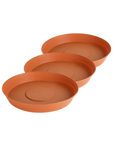 Garronda Untersetzer Blumentopf aus Kunststoff 1 Stück oder 3er Pack Plastik Pflanztopf Pflanzen Untersetzer rund für Pflanztöpfe Set GD-0023 (3 Stück Terracotta, ⌀ 20cm H 3,5cm) von Garronda