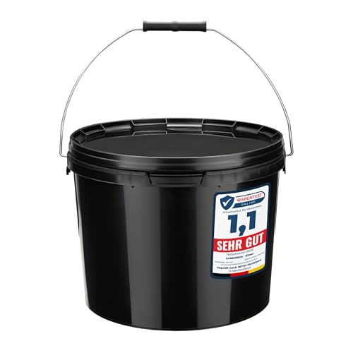 Garronda Eimer mit Deckel 10 L für die Lagerung von Lebensmittel- und Chemischen Produkten 10 Stück Schwarz GD-0104 Garronda Eimer mit Deckel 10 L für die Lagerung von Lebensmittel- und Chemischen Produkten 10 Stück Schwarz GD-0104 von Garronda