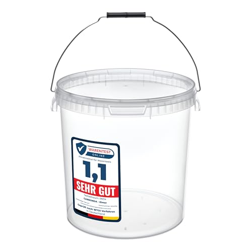 Garronda Eimer mit Deckel 20 L für die Lagerung von Lebensmittel- und Chemischen Produkten 50 Stück Transparent GD-0072 Garronda Eimer mit Deckel 20 L für die Lagerung von Lebensmittel- und Chemischen Produkten 50 Stück Transparent GD-0072 von Garronda