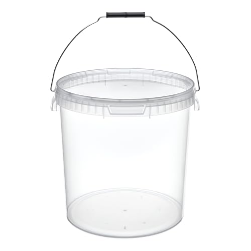 Garronda Eimer mit Deckel 20 L für die Lagerung von Lebensmittel- und Chemischen Produkten Transparent 1 Stück GD-0116 Garronda Eimer mit Deckel 20 L für die Lagerung von Lebensmittel- und Chemischen Produkten Transparent 1 Stück GD-0116 von Garronda