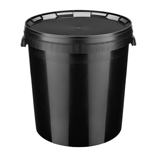 Garronda Eimer mit Deckel 30 L für die Lagerung von Lebensmittel- und Chemischen Produkten Schwarz 5 Stück GD-0117 Garronda Eimer mit Deckel 30 L für die Lagerung von Lebensmittel- und Chemischen Produkten Schwarz 5 Stück GD-0117 von Garronda