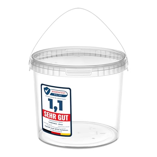 Garronda Eimer mit Deckel 5 L für die Lagerung von Lebensmittel- und Chemischen Produkten 1 Stück Transparent GD-0072 Garronda Eimer mit Deckel 5 L für die Lagerung von Lebensmittel- und Chemischen Produkten 1 Stück Transparent GD-0072 von Garronda