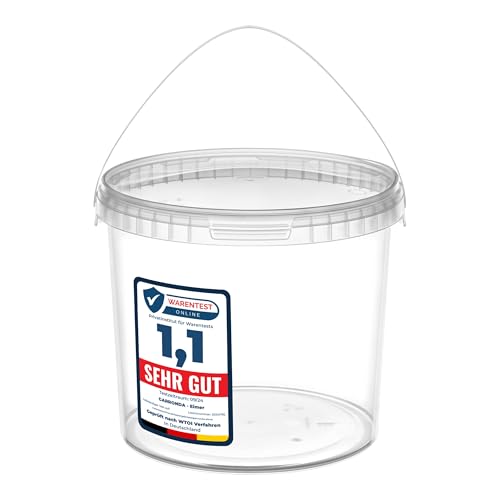 Garronda Eimer mit Deckel 8 L für die Lagerung von Lebensmittel- und Chemischen Produkten 1 Stück Transparent GD-0072 Garronda Eimer mit Deckel 8 L für die Lagerung von Lebensmittel- und Chemischen Produkten 1 Stück Transparent GD-0072 von Garronda