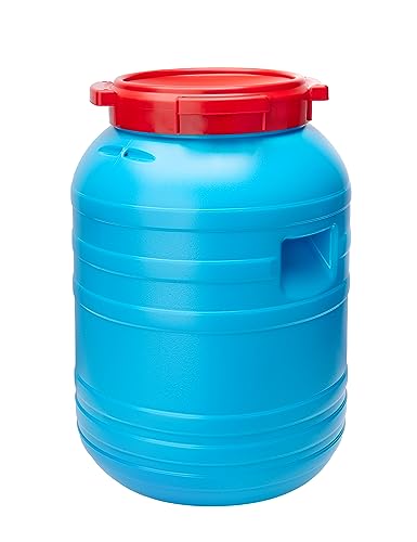 Garronda Plastikfass Lebensmittelfass aus HDPE-Kunststoff Regentonne für Garten GD-0055 (Blau, 30 Liter) von Garronda